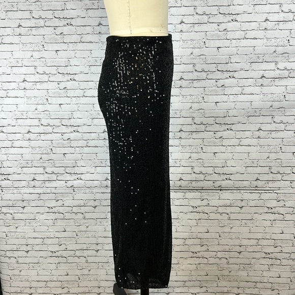 Wayf | black sequin pencil skirt for special occasion size S - Picture 6 of 9